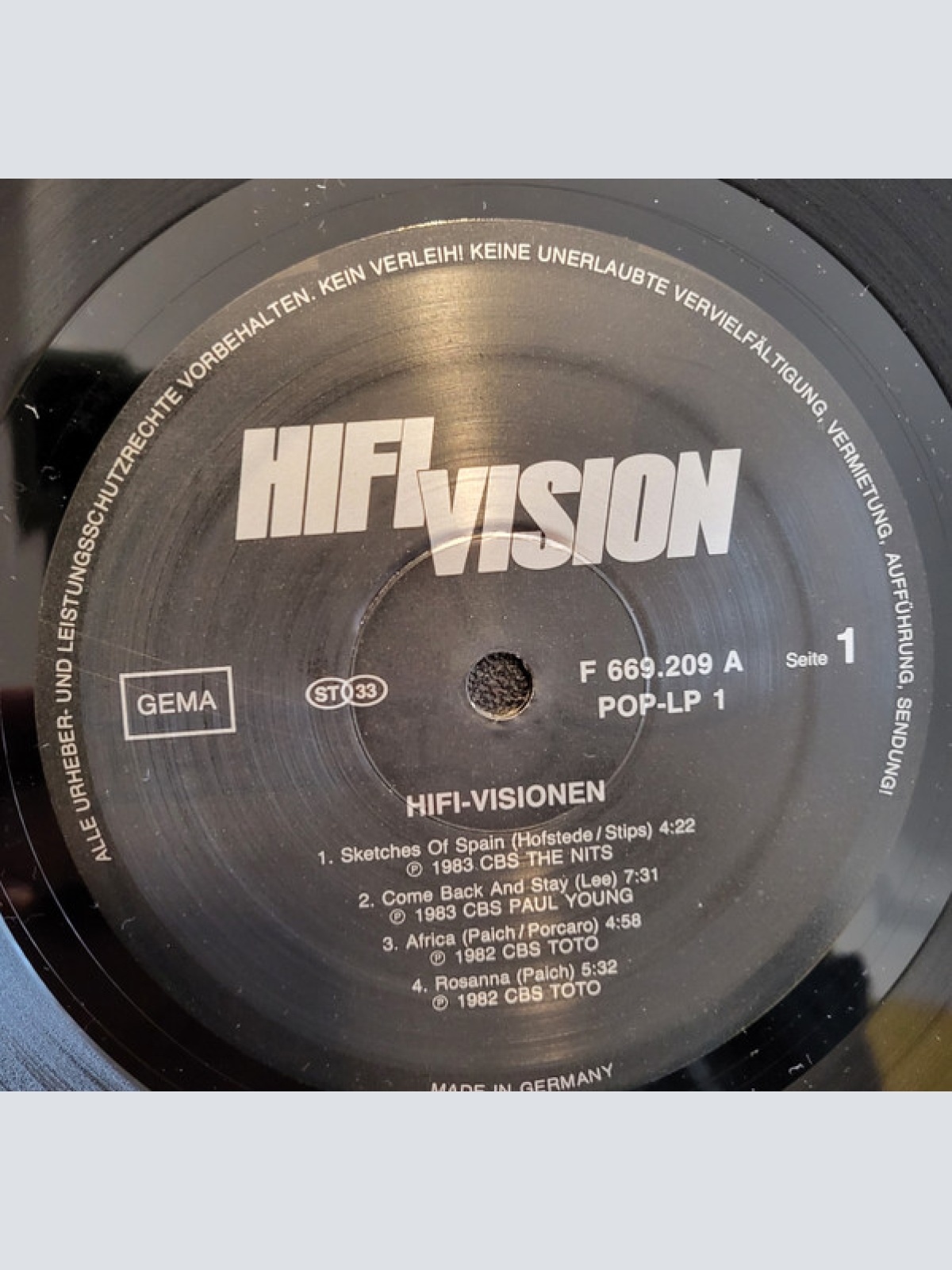 Vinyl / Various - Hifi Visionen Pop-LP 1 (Reference Recording)