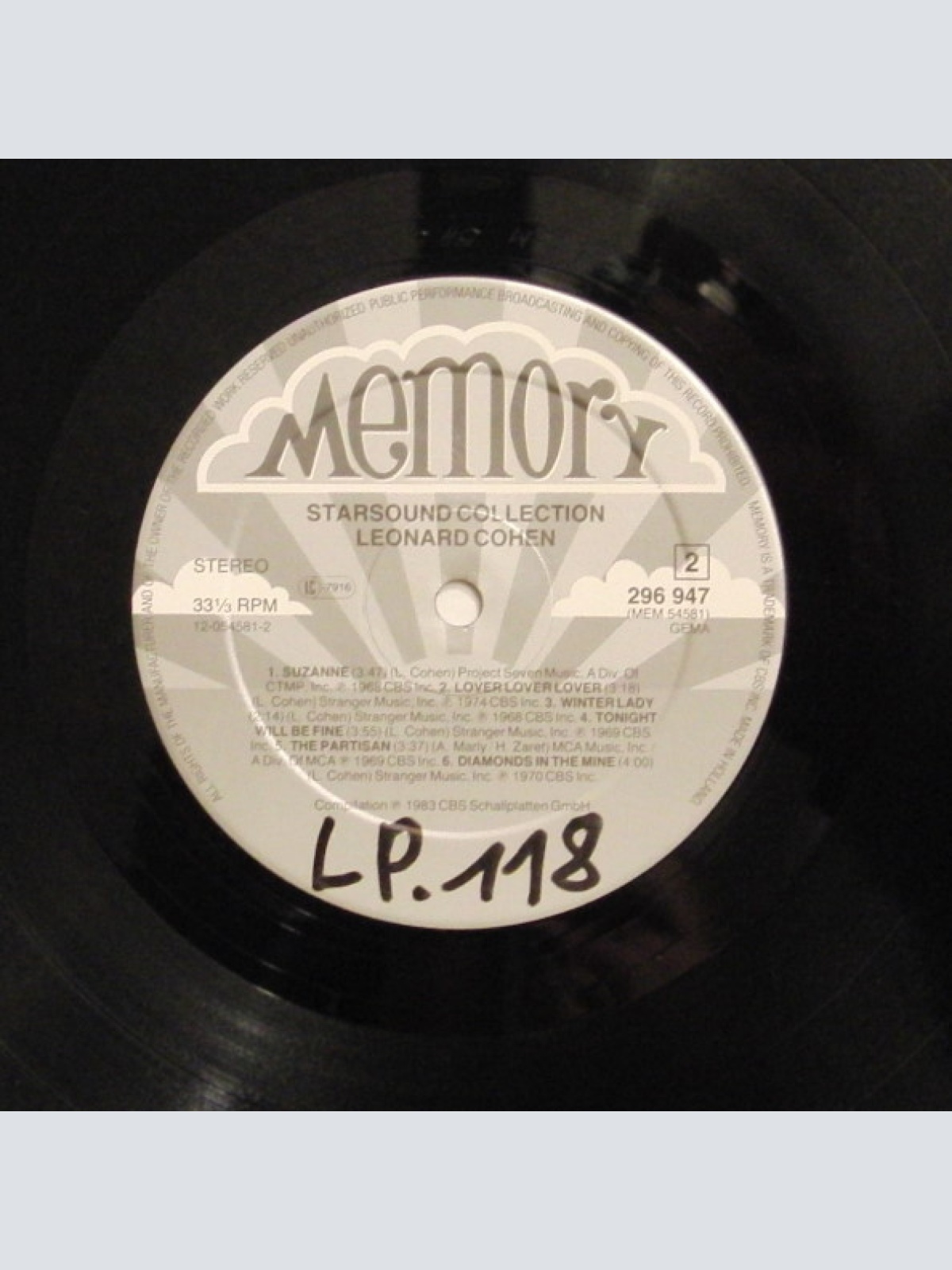 Vinyl / Leonard Cohen - Starsound Collection