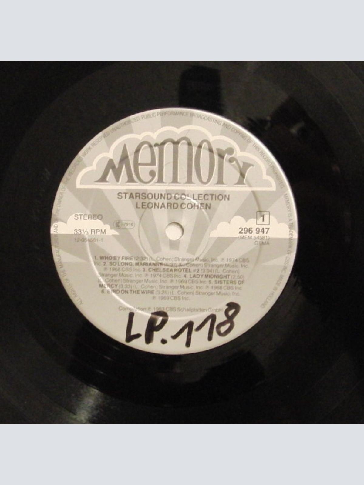 Vinyl / Leonard Cohen - Starsound Collection