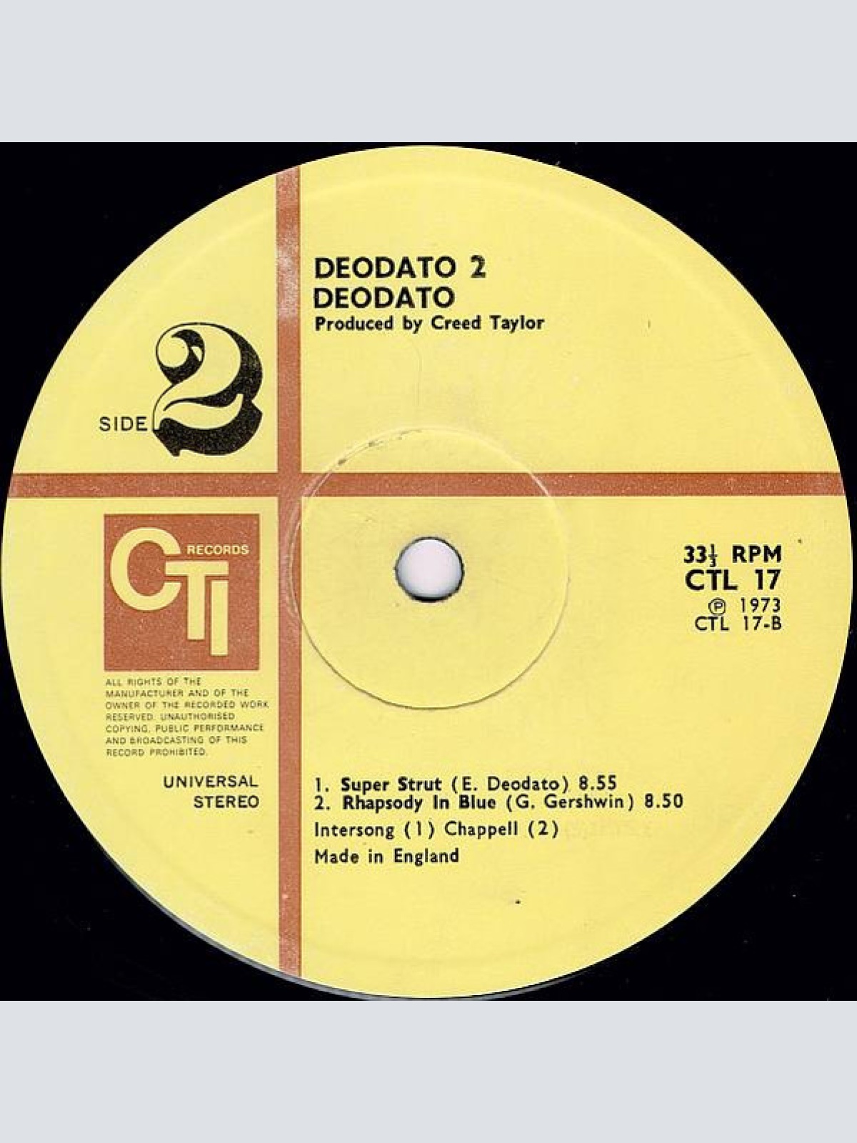 Vinyl / Deodato* - Deodato 2