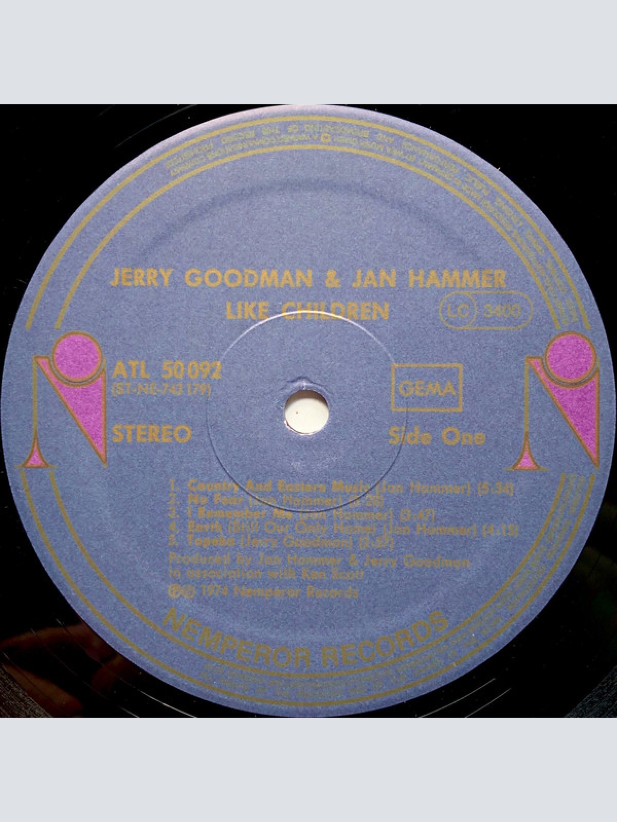 Vinyl / Jerry Goodman & Jan Hammer - Like Children