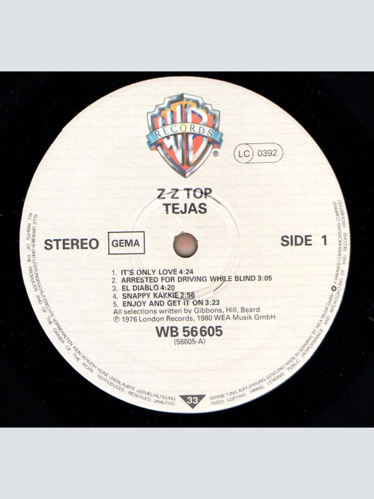 Vinyl / ZZ Top - Tejas
