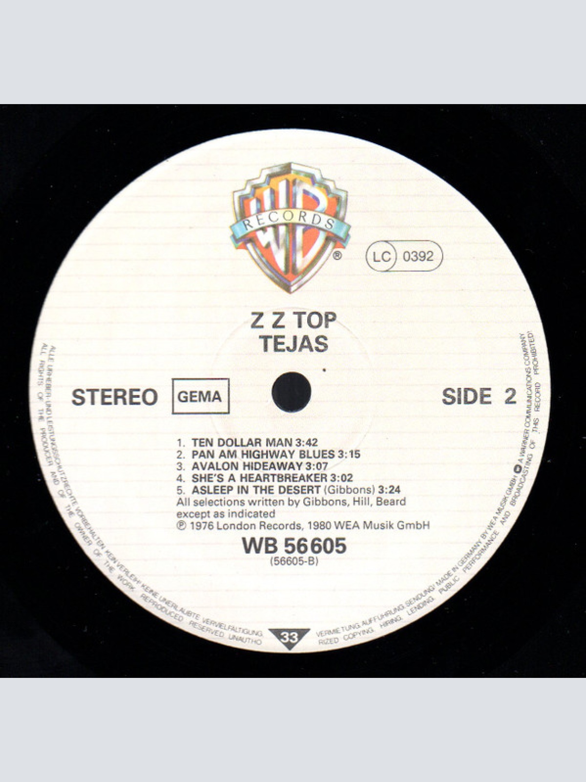 Vinyl / ZZ Top - Tejas