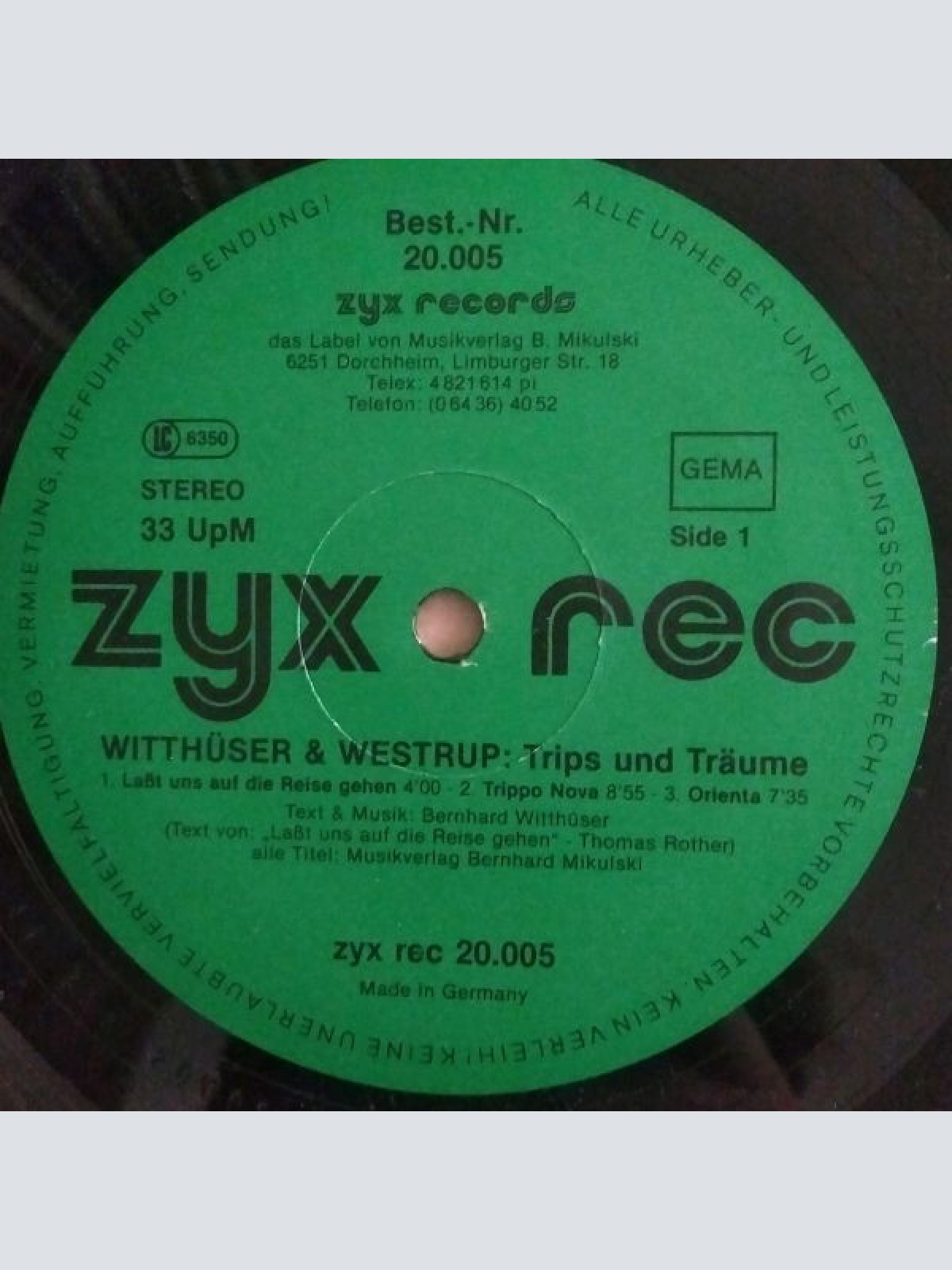 Vinyl / Witthüser & Westrupp - Trips Und Träume - Der Jesuspilz - Bauer Plath