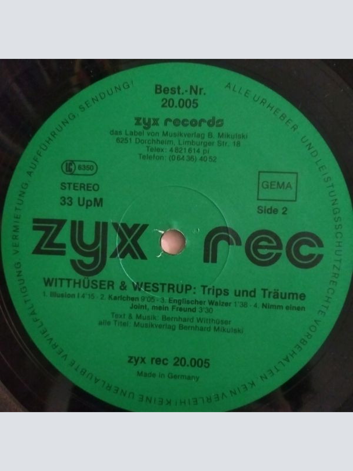 Vinyl / Witthüser & Westrupp - Trips Und Träume - Der Jesuspilz - Bauer Plath