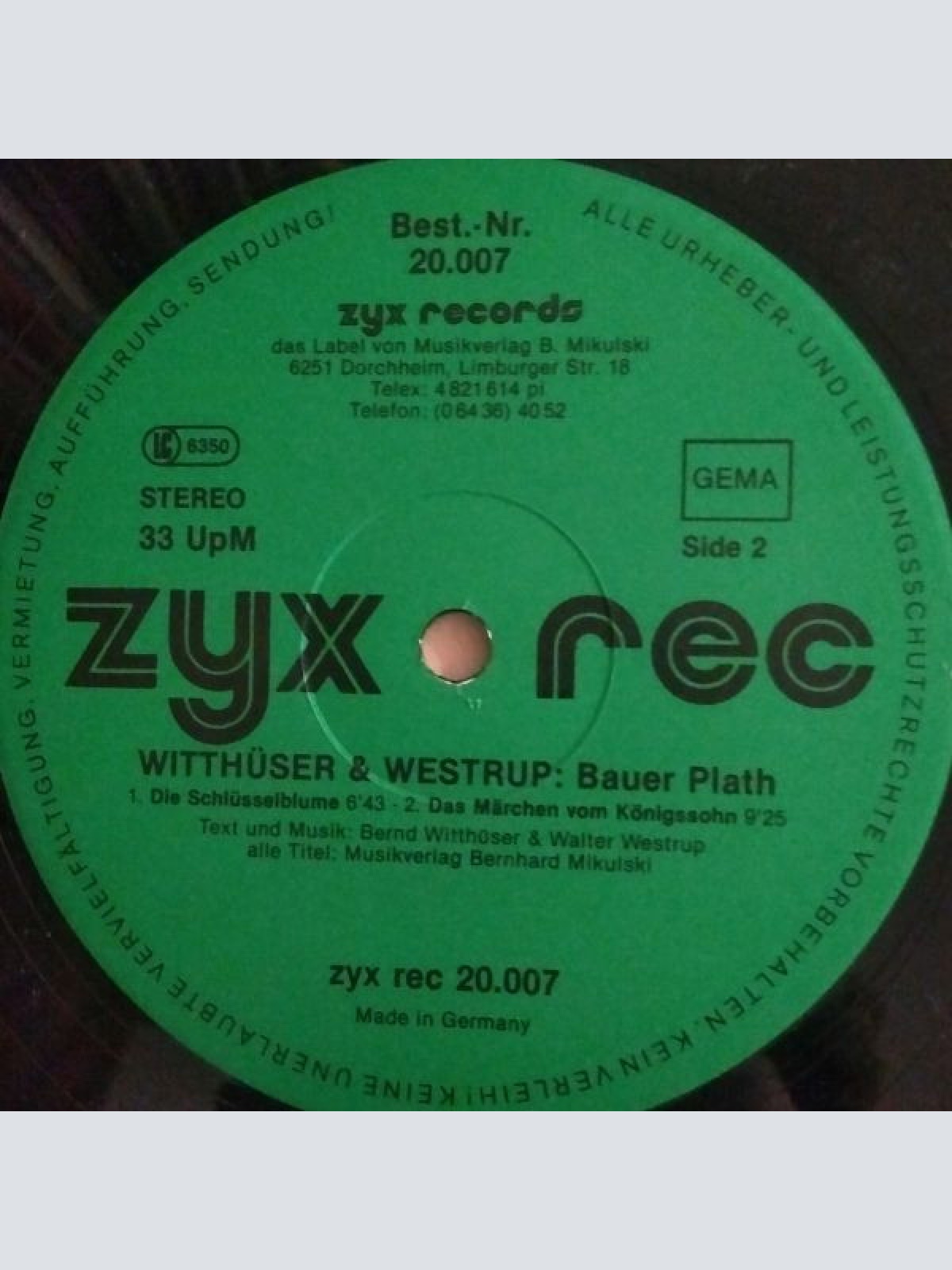 Vinyl / Witthüser & Westrupp - Trips Und Träume - Der Jesuspilz - Bauer Plath