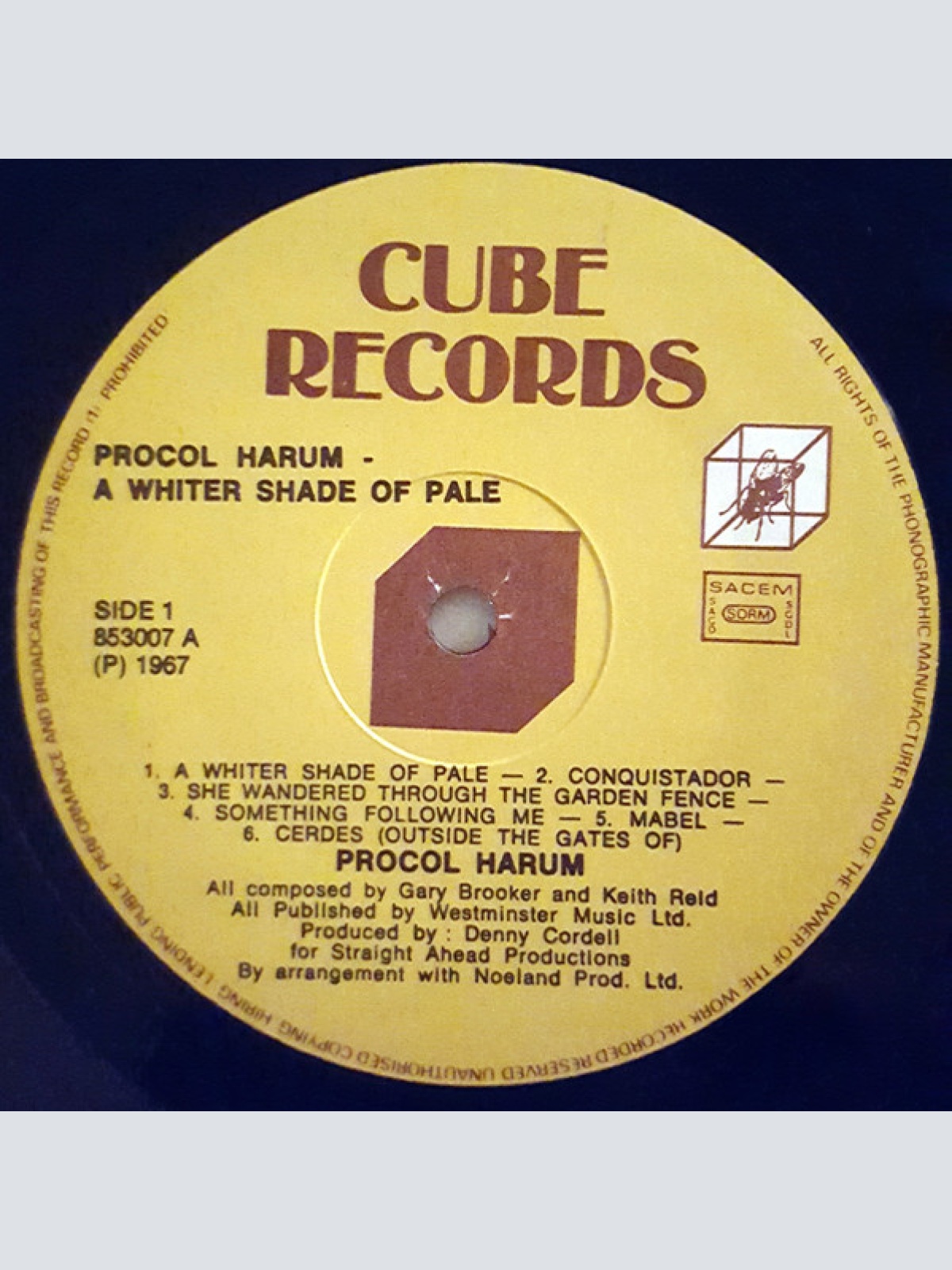 Vinyl / Procol Harum - A Whiter Shade Of Pale