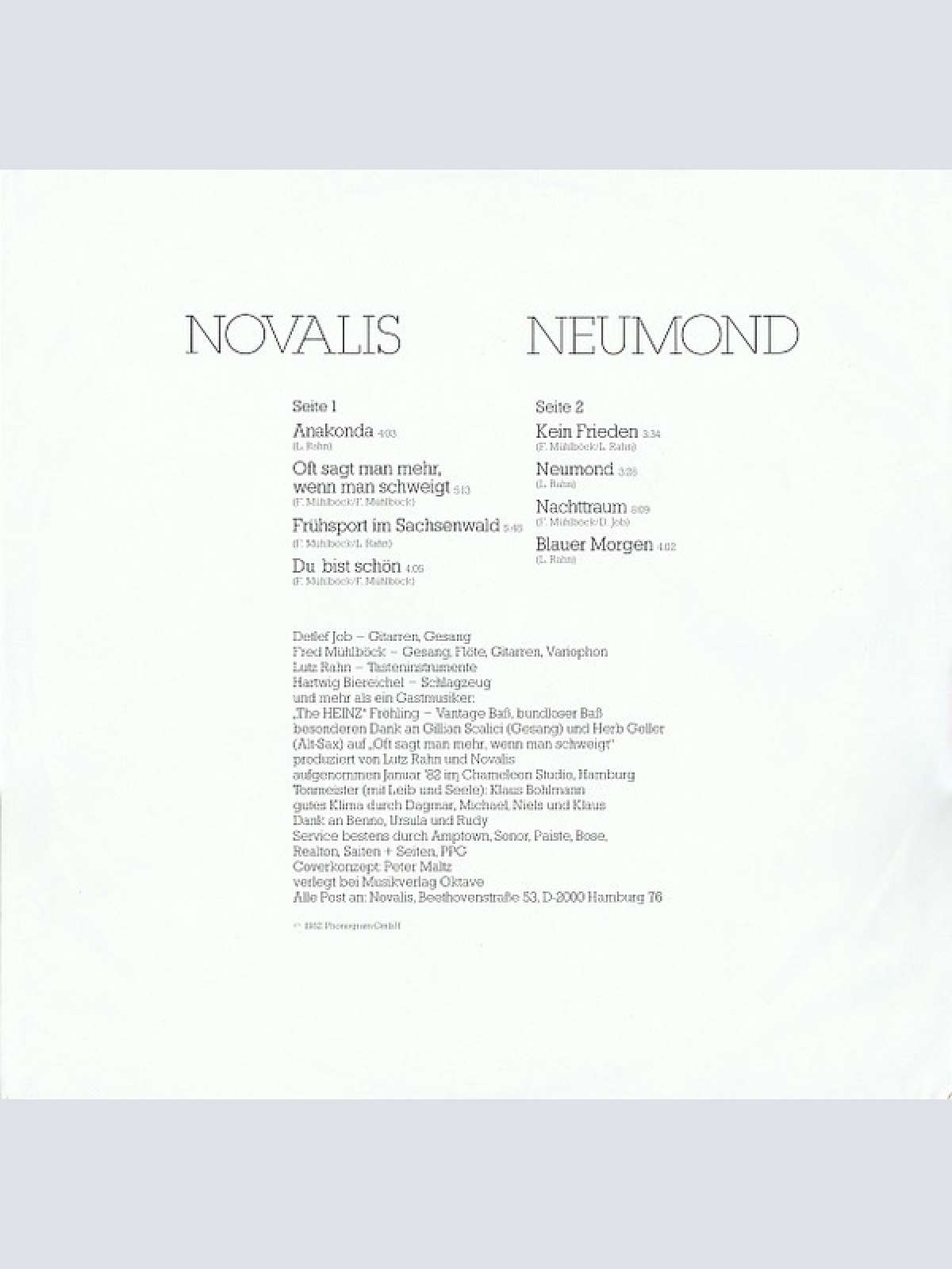 Vinyl / Novalis (3) - Neumond
