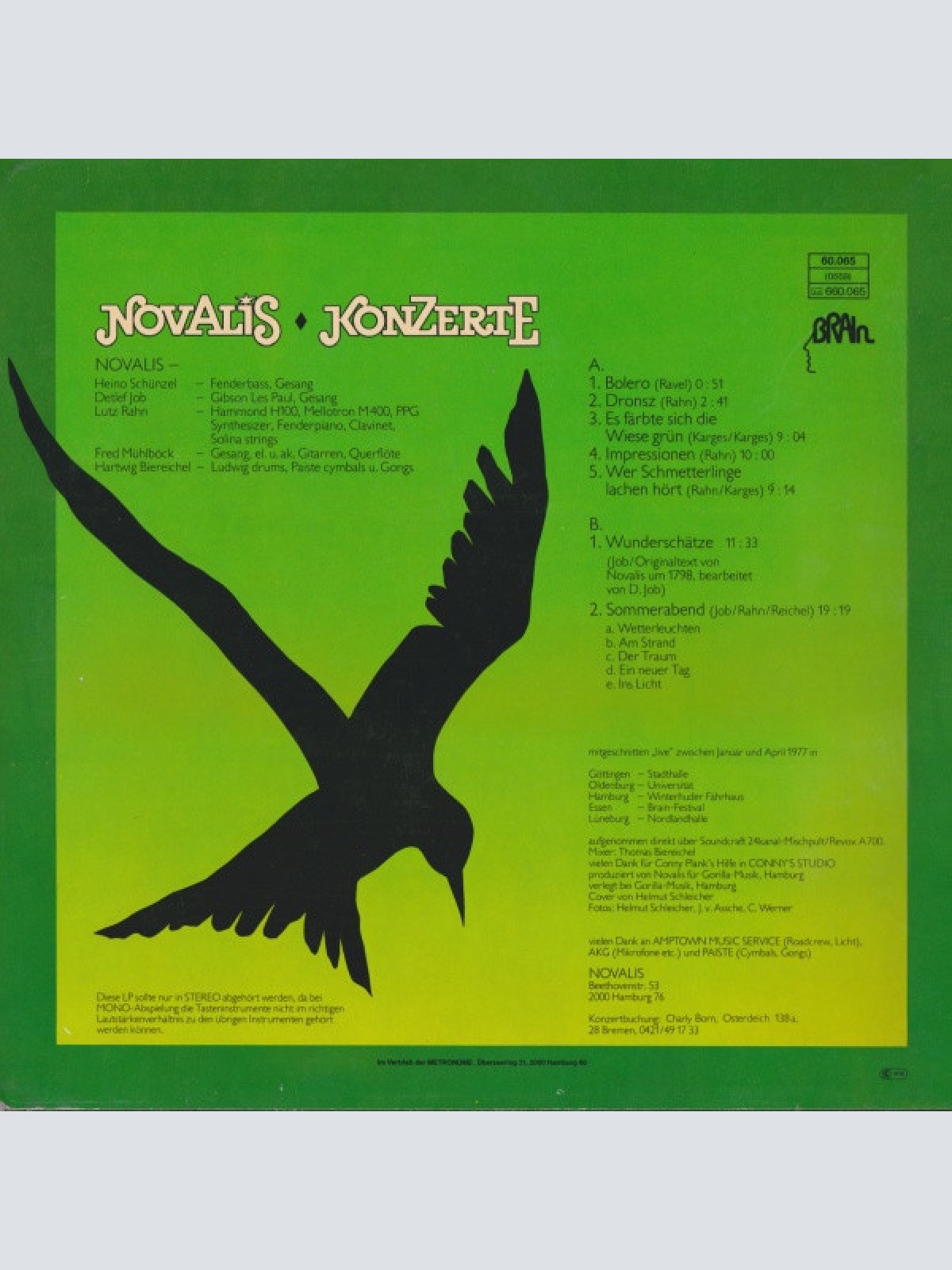 Vinyl / Novalis (3) - Konzerte