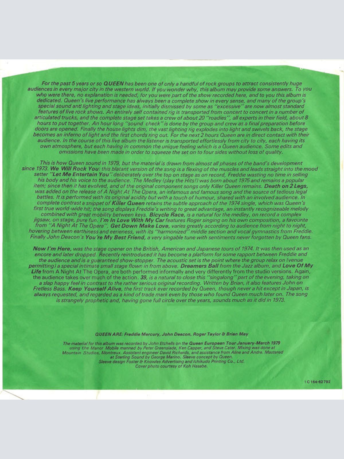 Vinyl / Queen - Live Killers