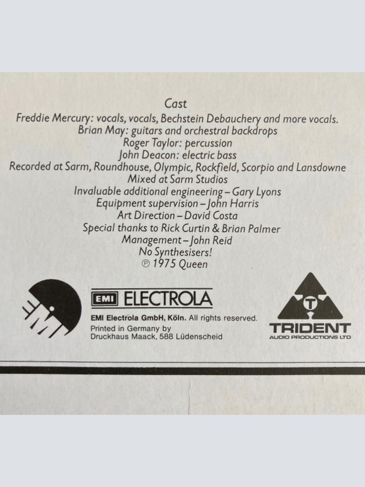 Vinyl / Queen - A Night At The Opera