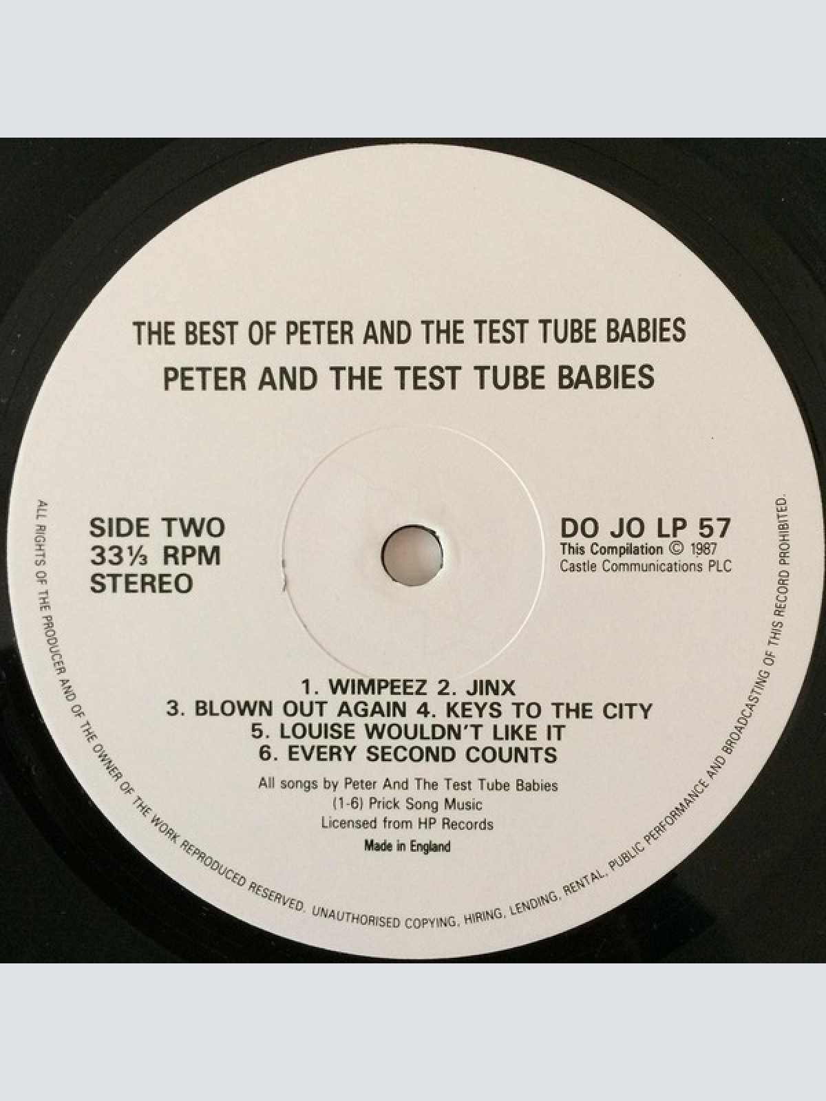 Vinyl / Peter And The Test Tube Babies - The Best Of Peter And The Test Tube Babies