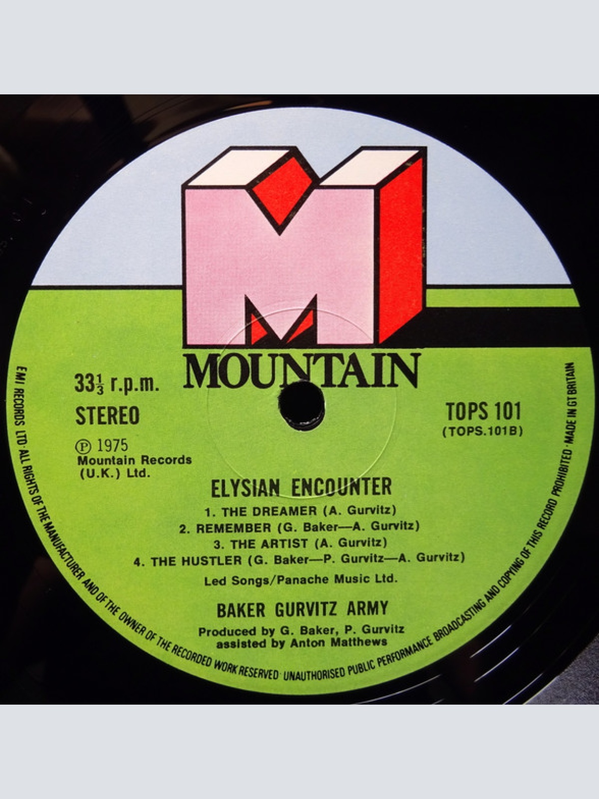 Vinyl / Baker Gurvitz Army - Elysian Encounter