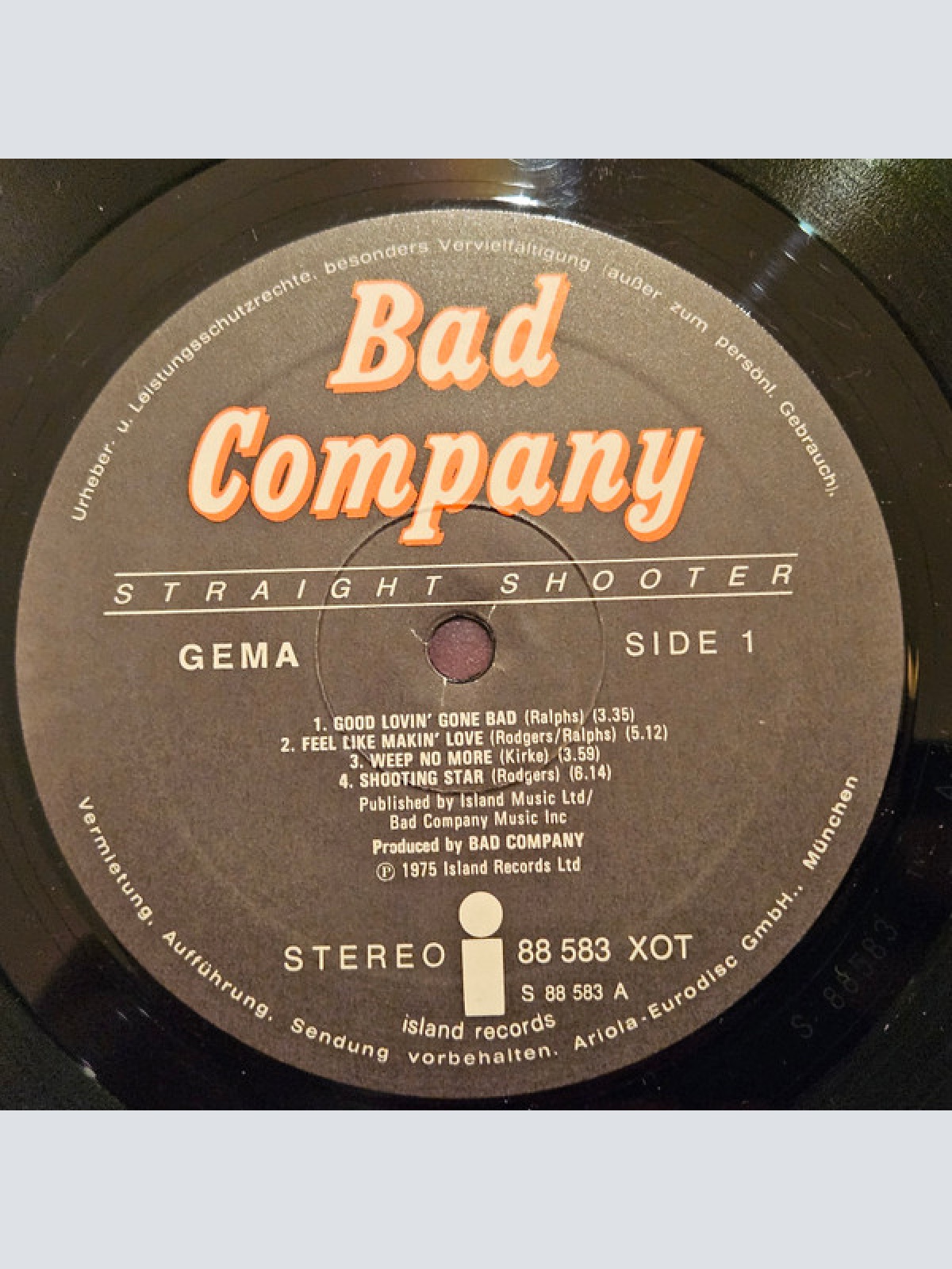Vinyl / Bad Company (3) - Straight Shooter