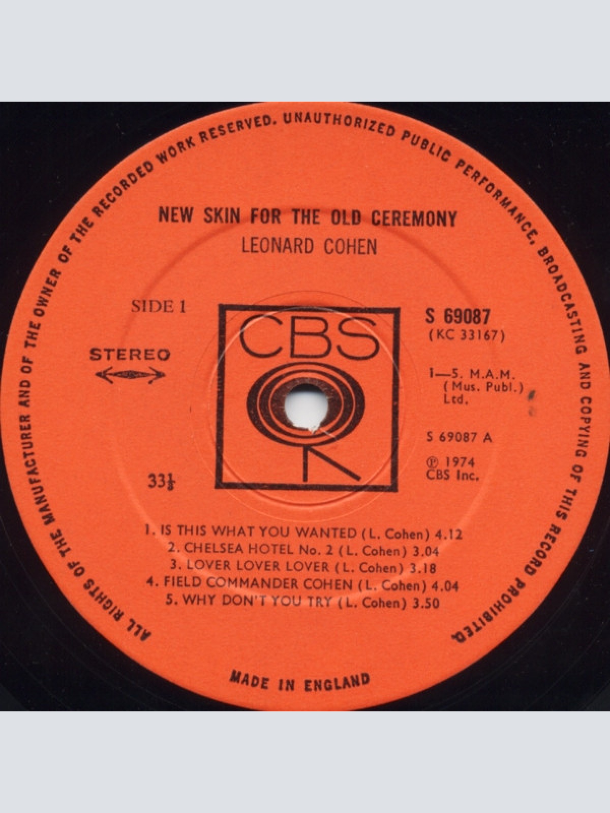 Vinyl / Leonard Cohen - New Skin For The Old Ceremony