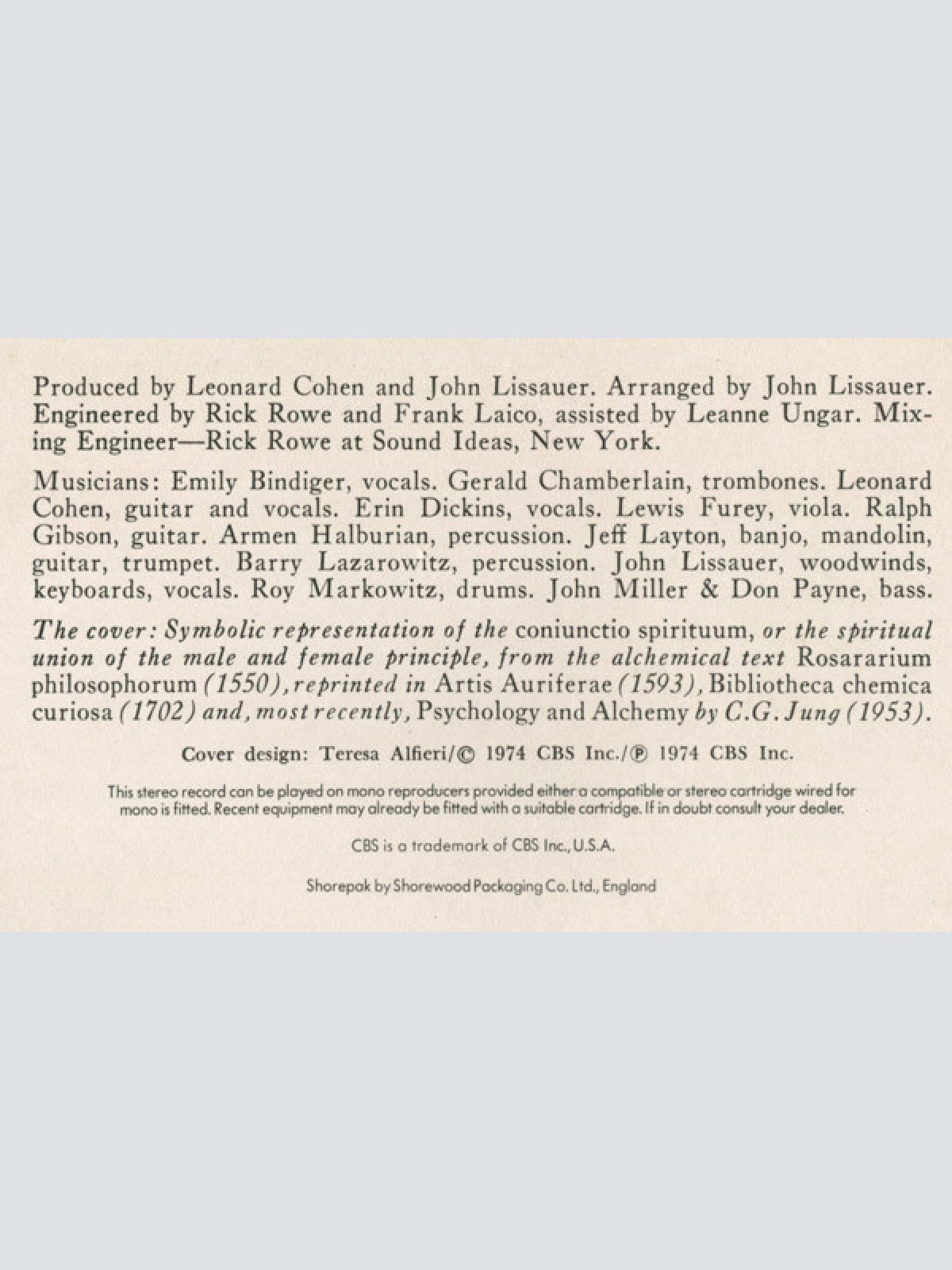 Vinyl / Leonard Cohen - New Skin For The Old Ceremony