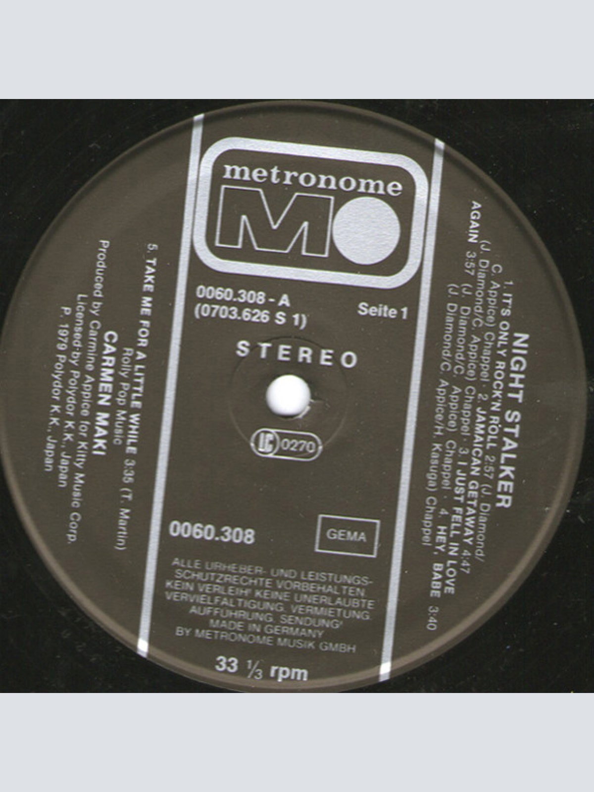 Vinyl / Carmen Maki - Night Stalker