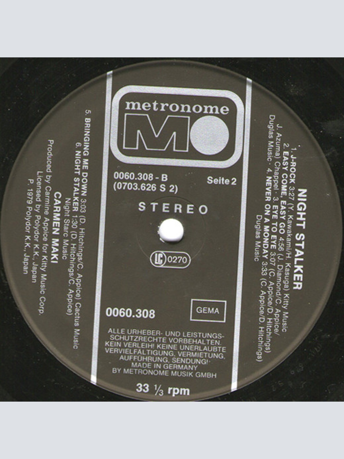 Vinyl / Carmen Maki - Night Stalker