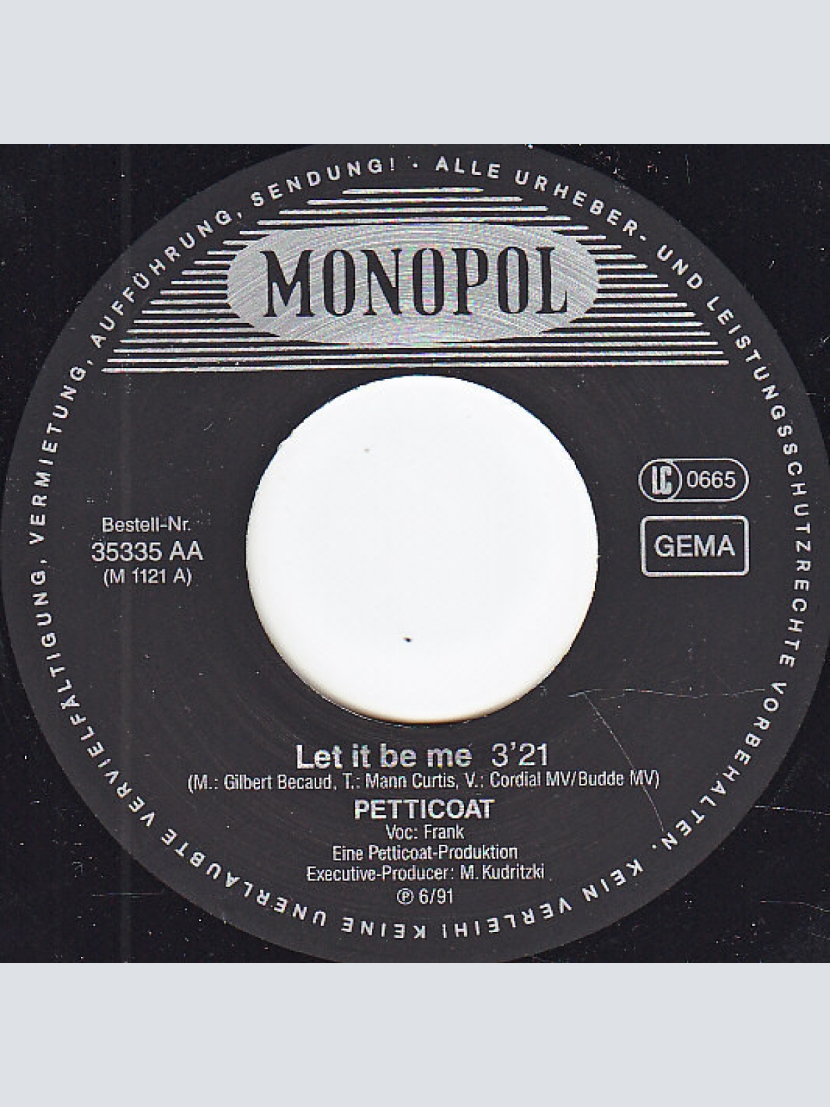Vinyl / Petticoat - Let It Be Me