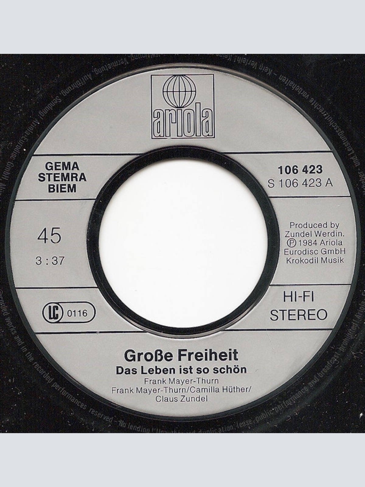 Vinyl / Grosse Freiheit (3) - Das Leben Ist So Schön