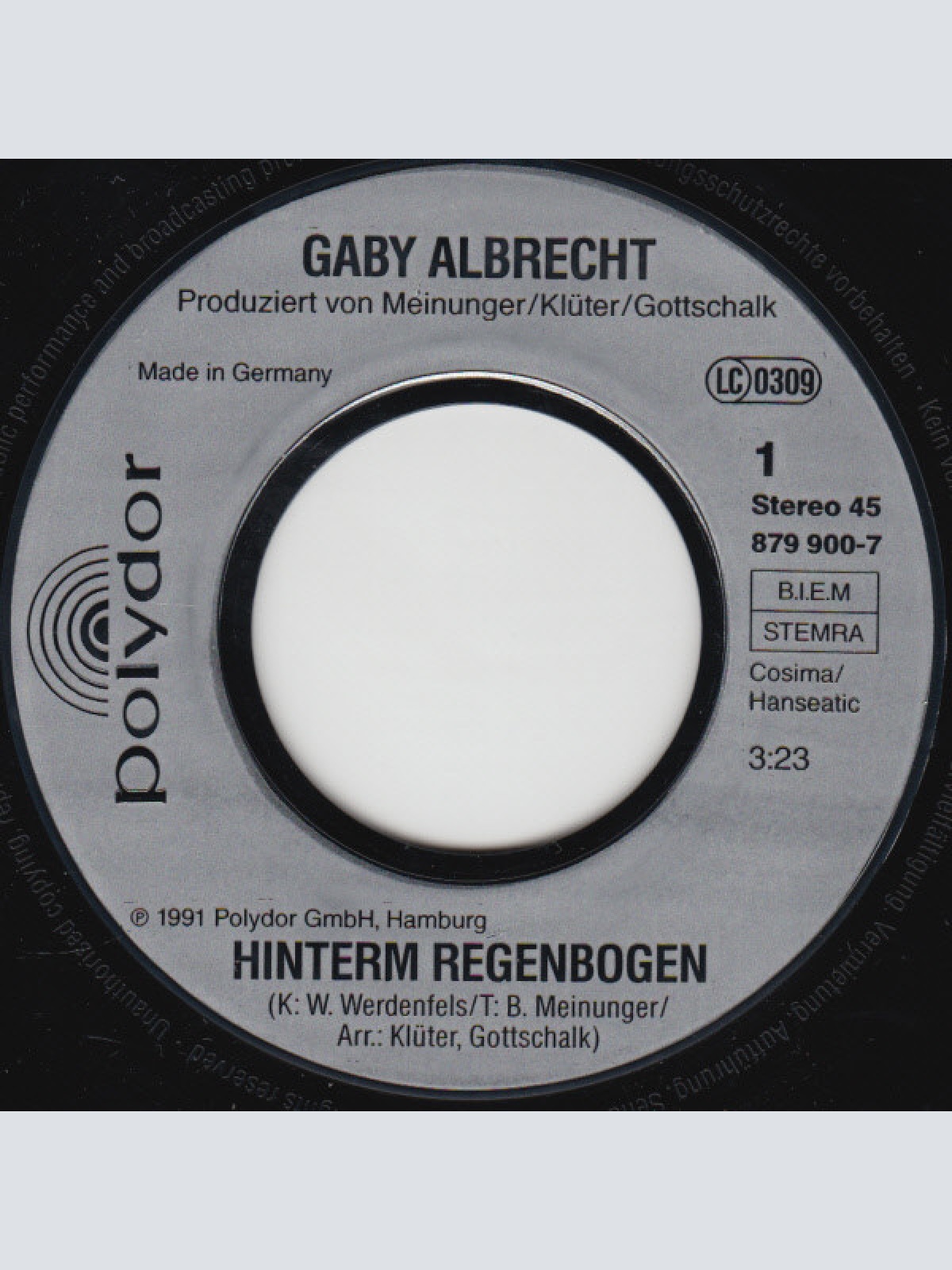 Vinyl / Gaby Albrecht - Hinterm Regenbogen