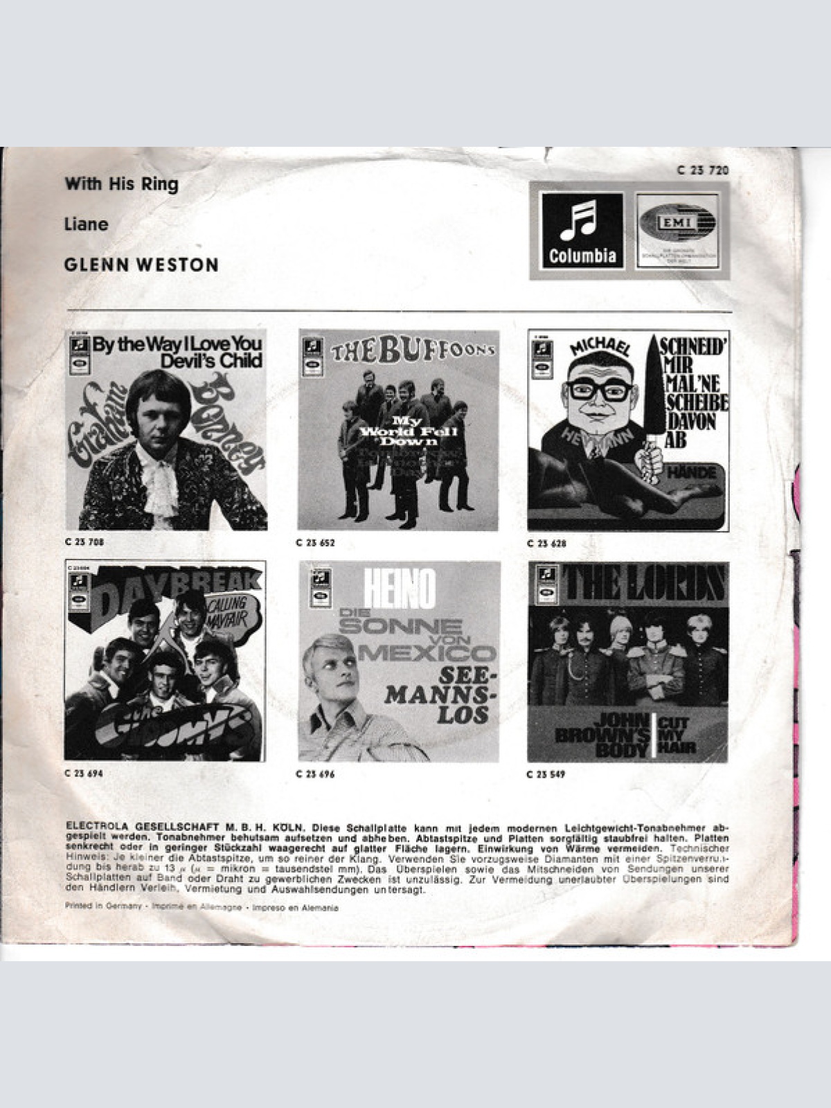 Vinyl / Glenn Weston - With This Ring