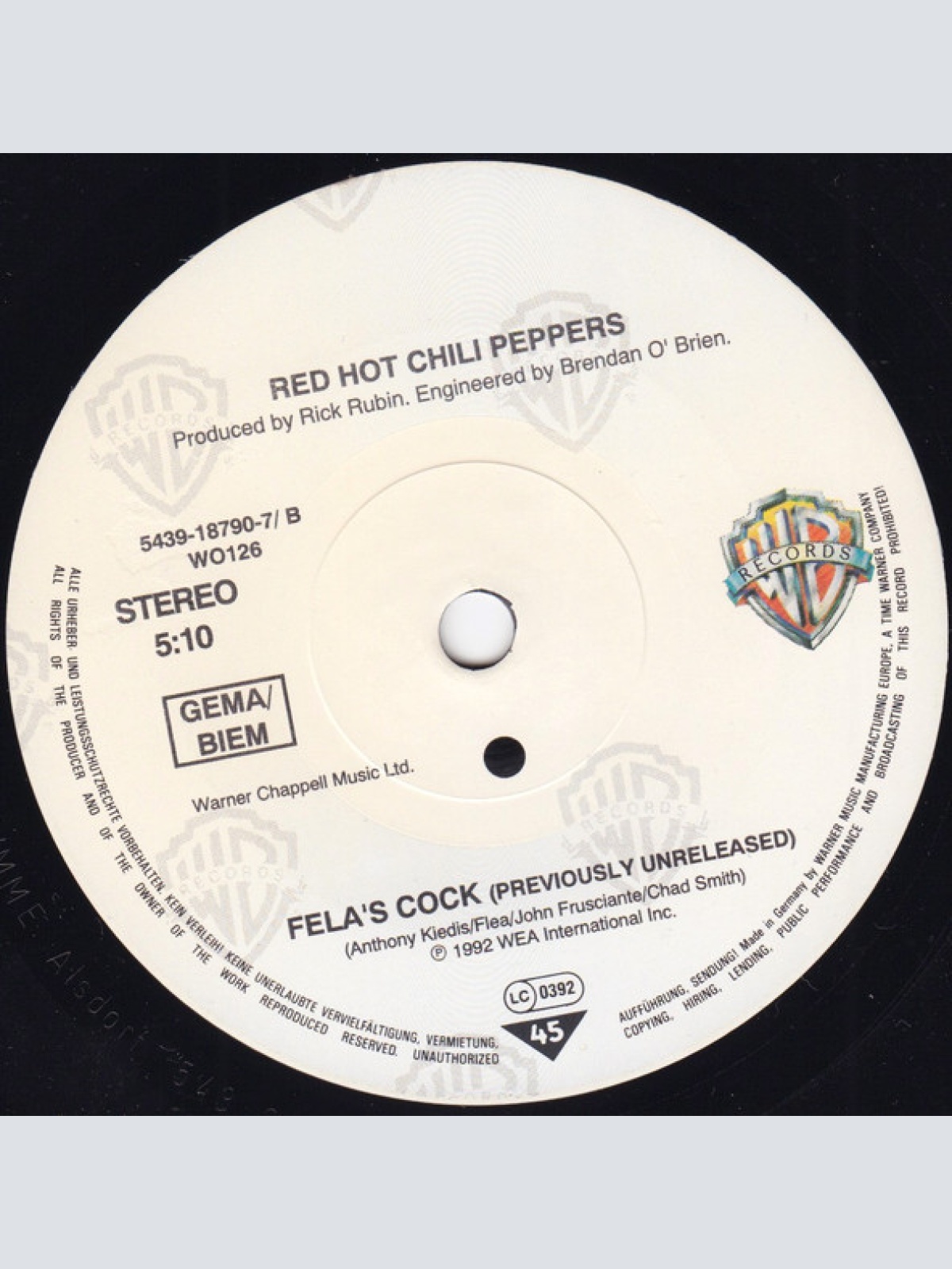 Vinyl / Red Hot Chili Peppers - Breaking The Girl