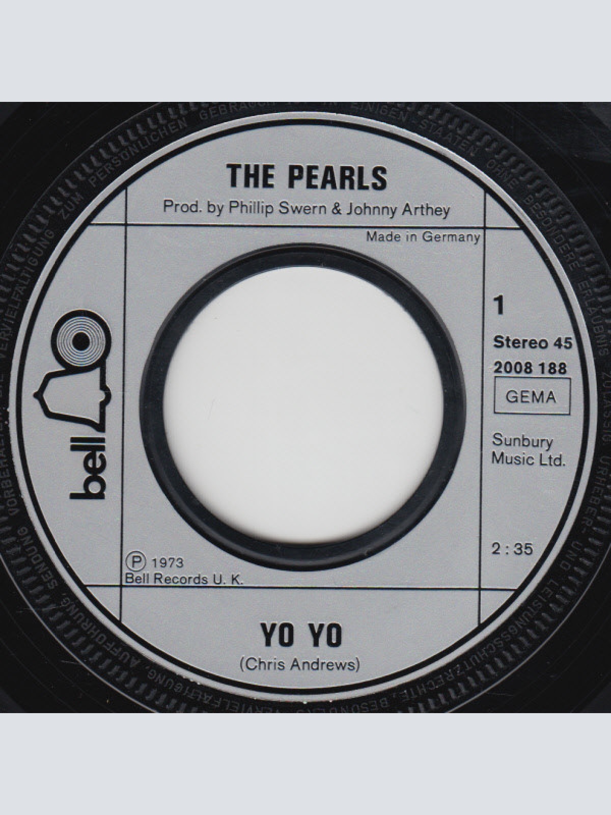 Vinyl / The Pearls - Yo Yo