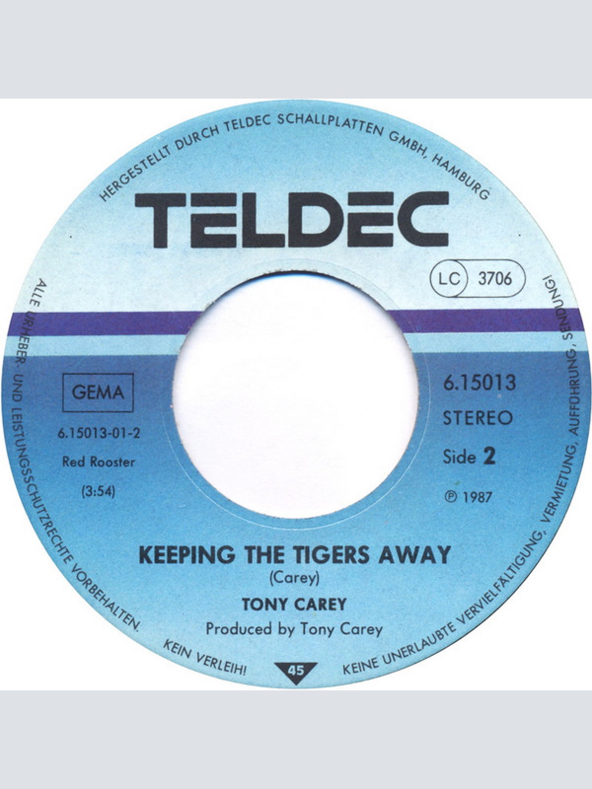 Vinyl / Tony Carey - Bedtime Story