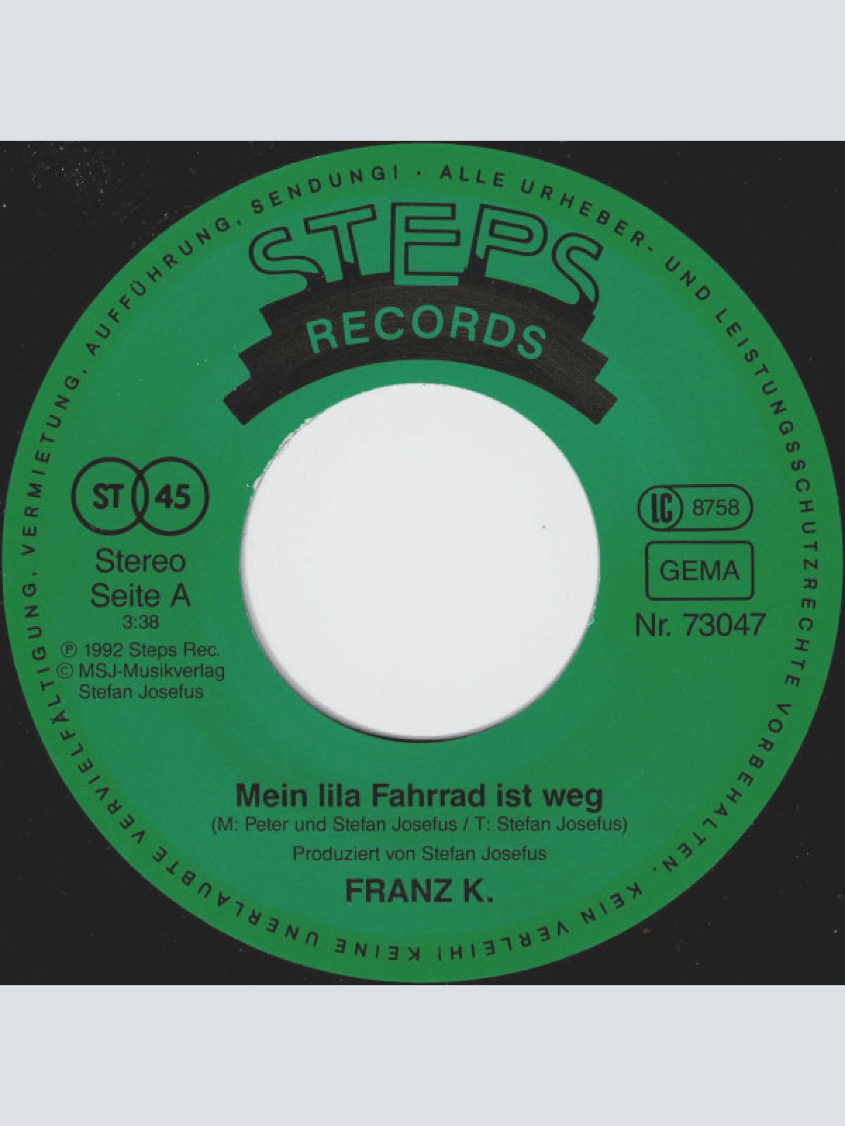 Vinyl / Franz K. - Mein Lila Fahrrad Ist Weg