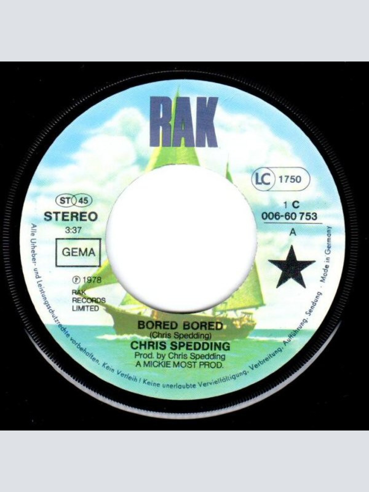 Vinyl / Chris Spedding - Bored Bored