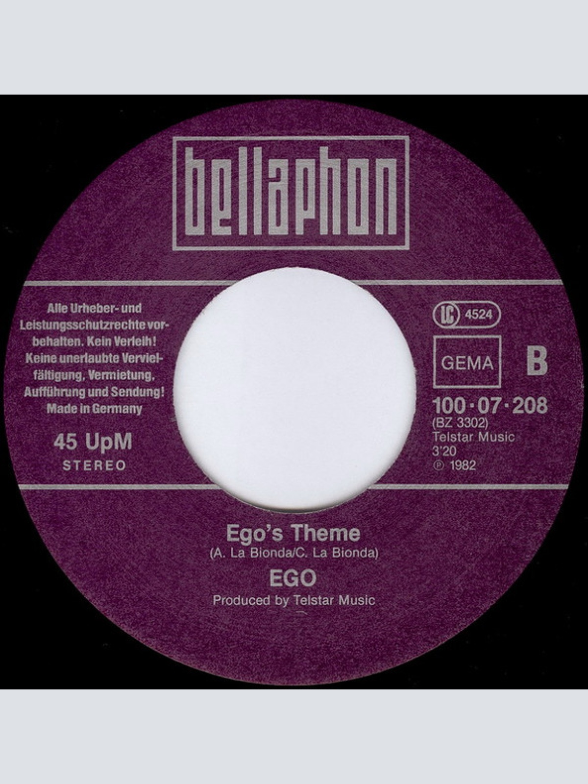 Vinyl / EGO - Theme From E.T. (The Extra-Terrestrial Dance Version)