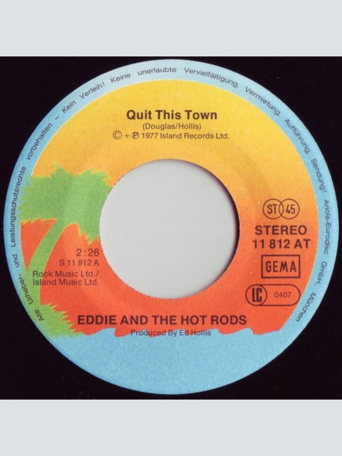 Vinyl / Eddie And The Hot Rods - Quit This Town