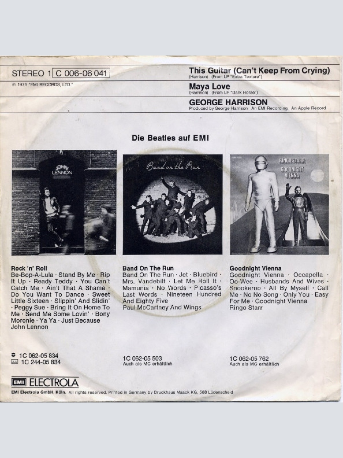 Vinyl / George Harrison - This Guitar (Can't Keep From Crying)