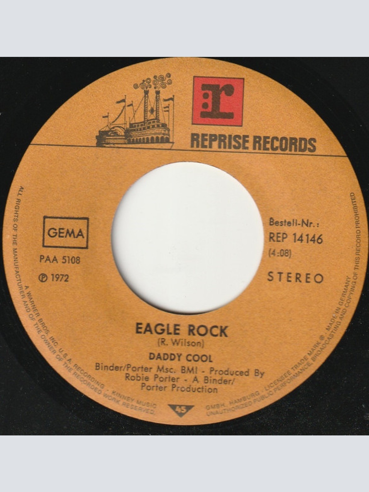 Vinyl / Daddy Cool (5) - Eagle Rock / Hi Honey Ho