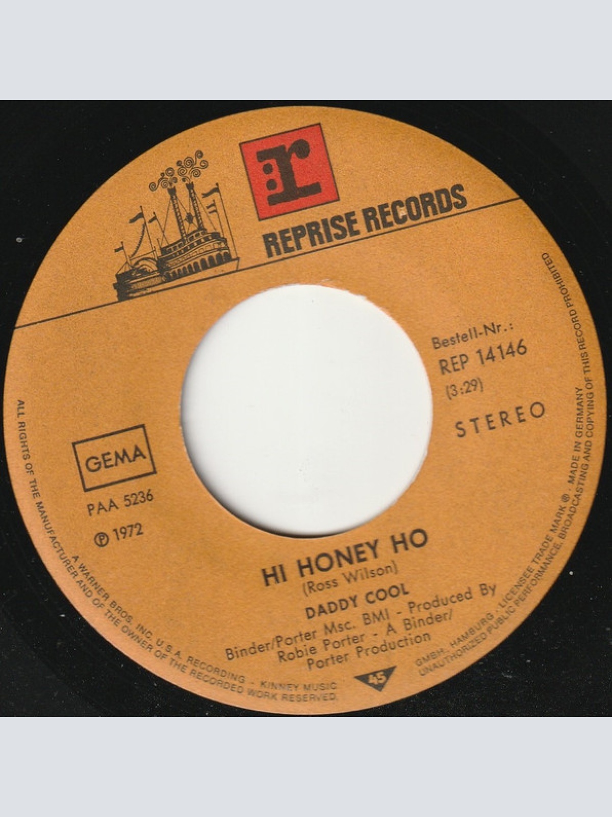 Vinyl / Daddy Cool (5) - Eagle Rock / Hi Honey Ho
