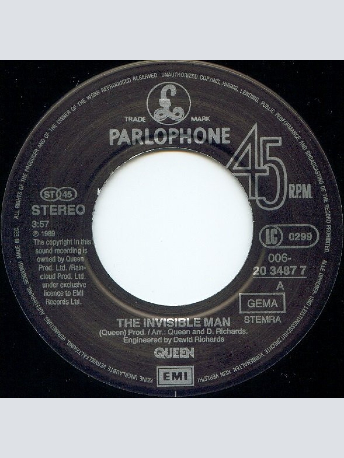 Vinyl / Queen - The Invisible Man