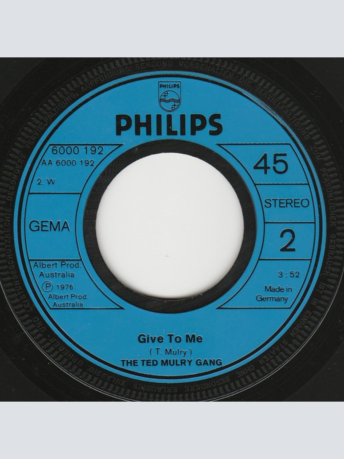 Vinyl / Ted Mulry Gang - Jump In My Car