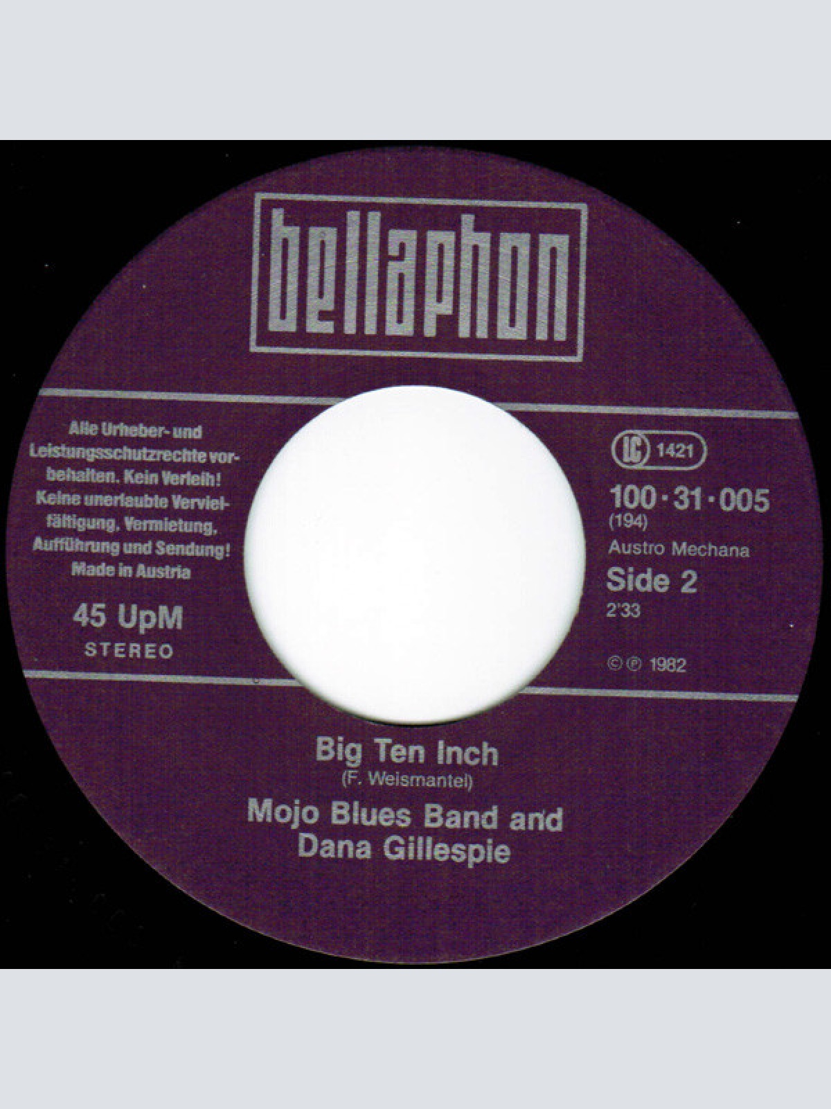 Vinyl / Mojo Bluesband* & Dana Gillespie - Seacruise