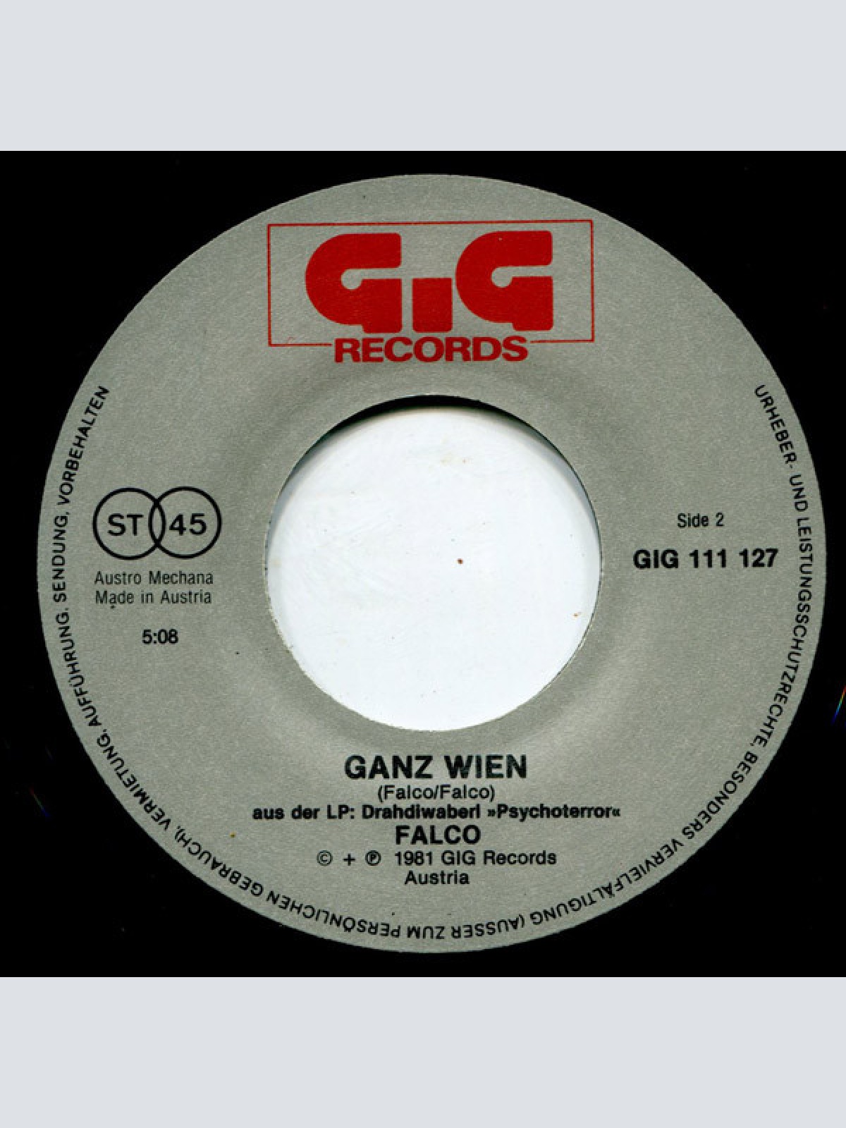 Vinyl / Falco - Maschine Brennt