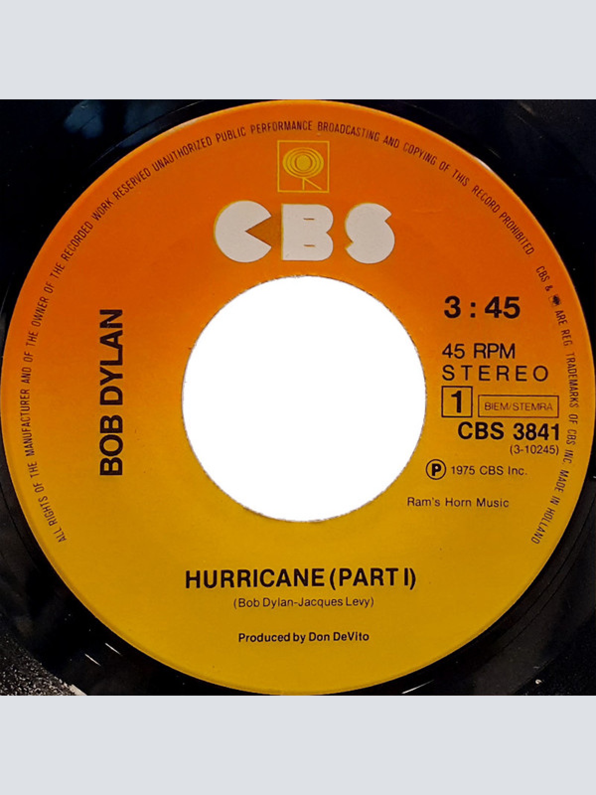 Vinyl / Bob Dylan - Hurricane