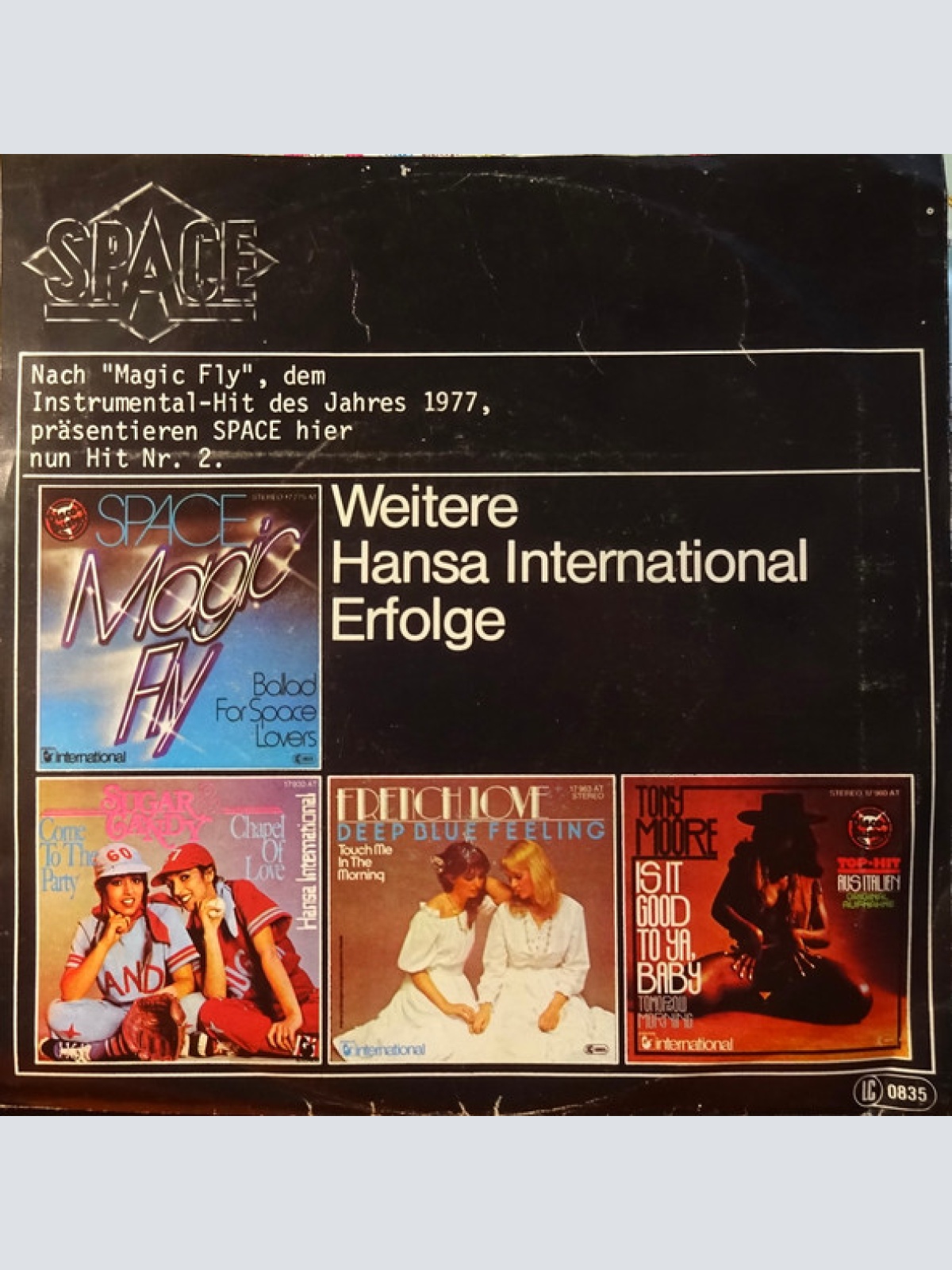 Vinyl / Space - Carry On, Turn Me On / Tango In Space