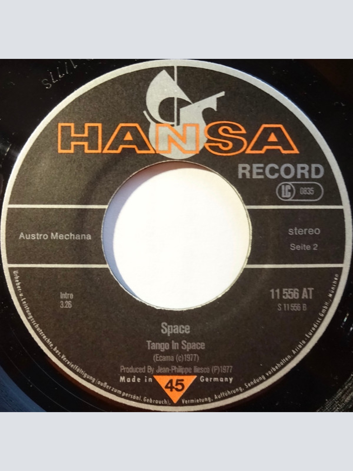 Vinyl / Space - Carry On, Turn Me On / Tango In Space