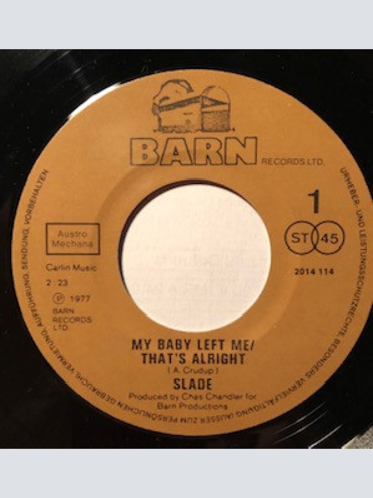 Vinyl / Slade - My Baby Left Me / That's All Right