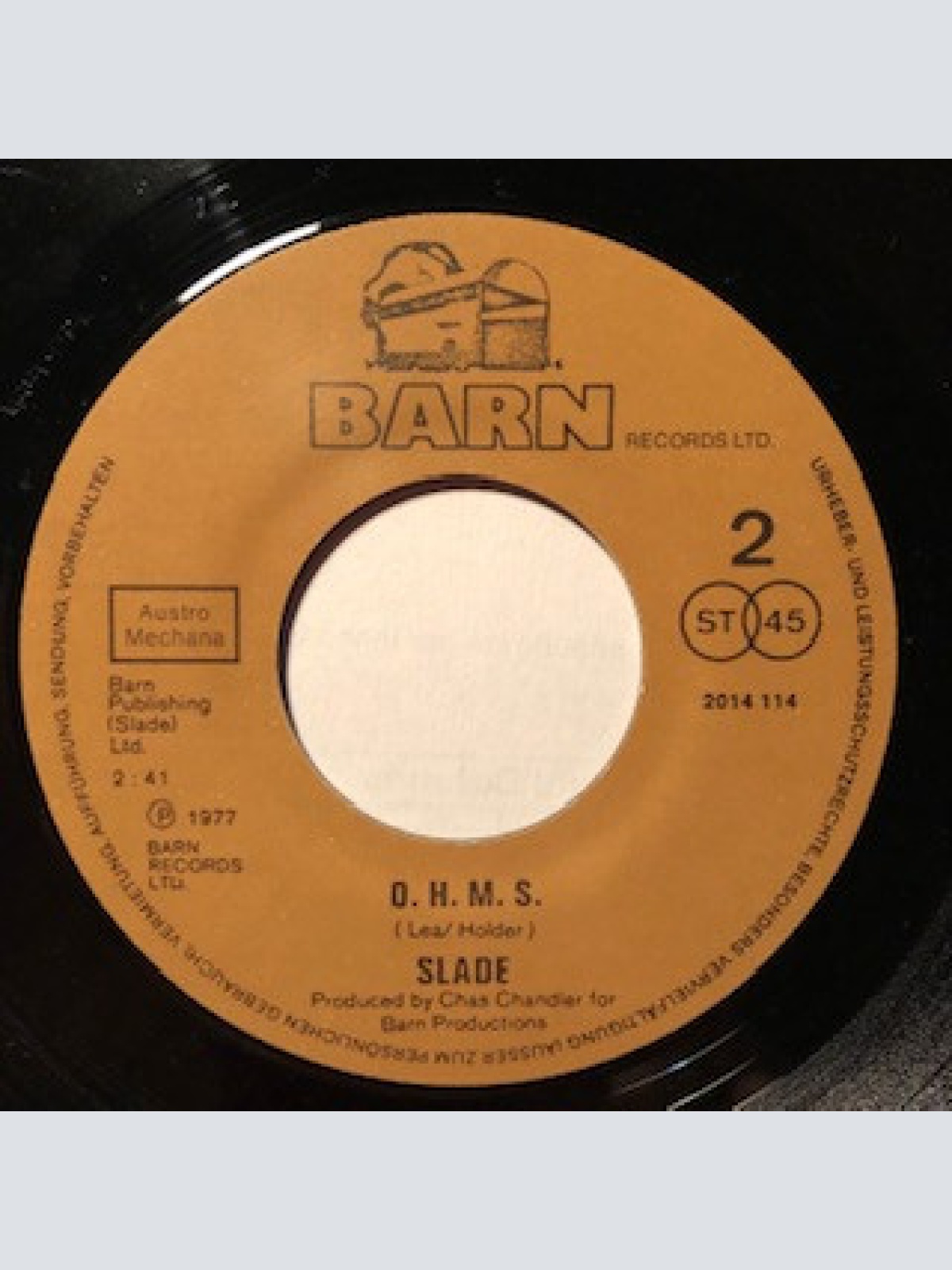 Vinyl / Slade - My Baby Left Me / That's All Right