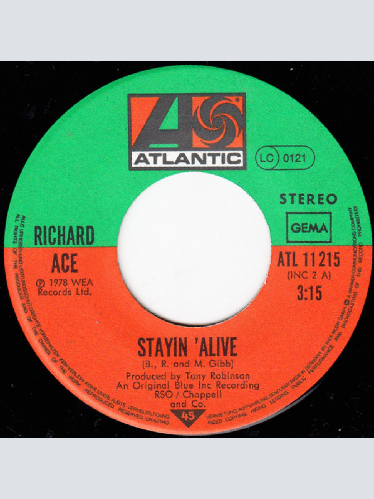 Vinyl / Richard Ace - Stayin' Alive