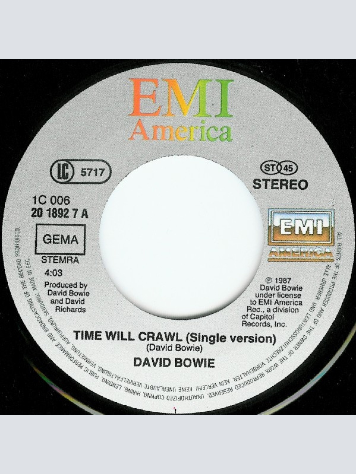 Vinyl / David Bowie - Time Will Crawl
