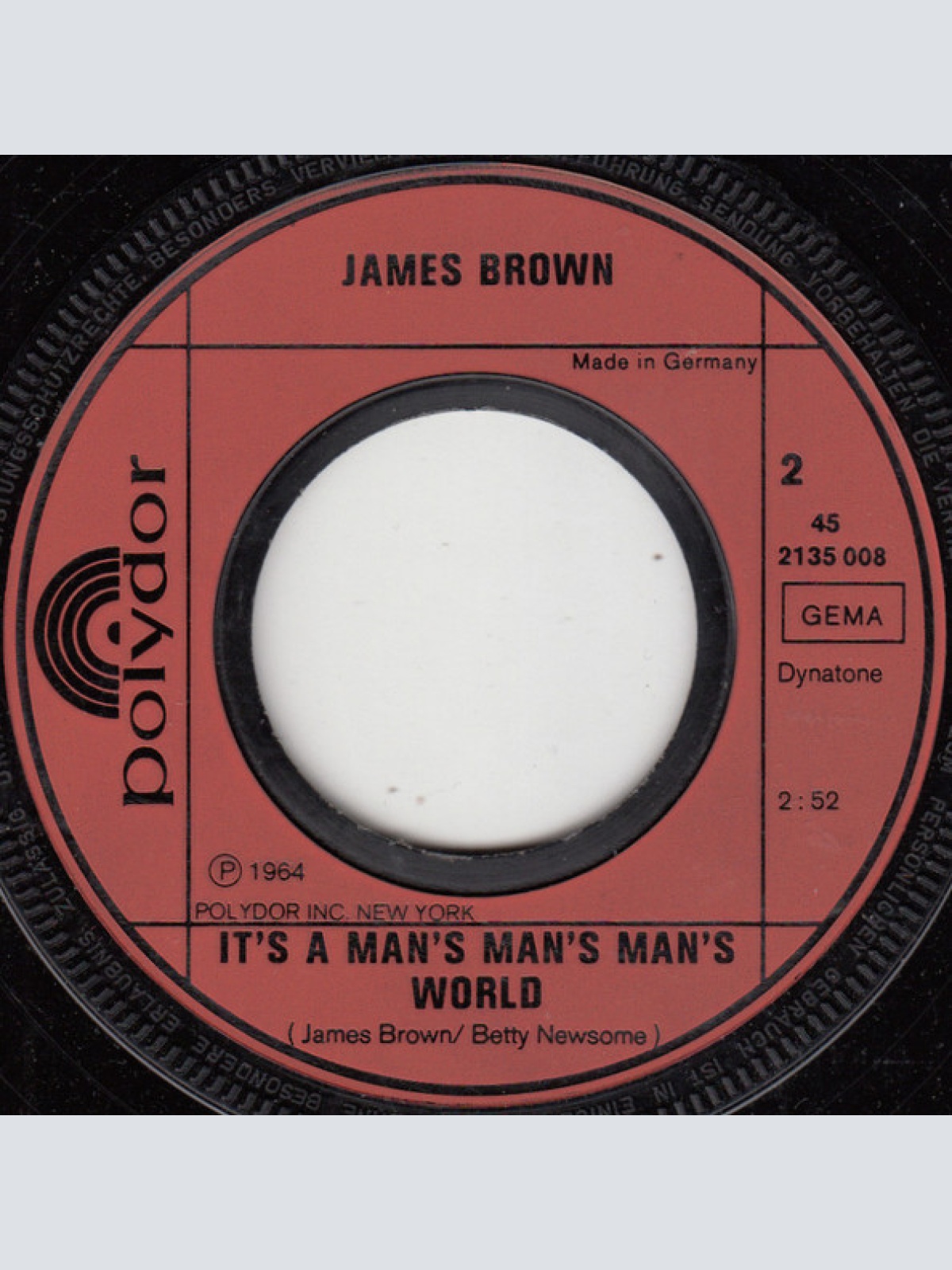 Vinyl / James Brown - Sex Machine / It's A Man's Man's World