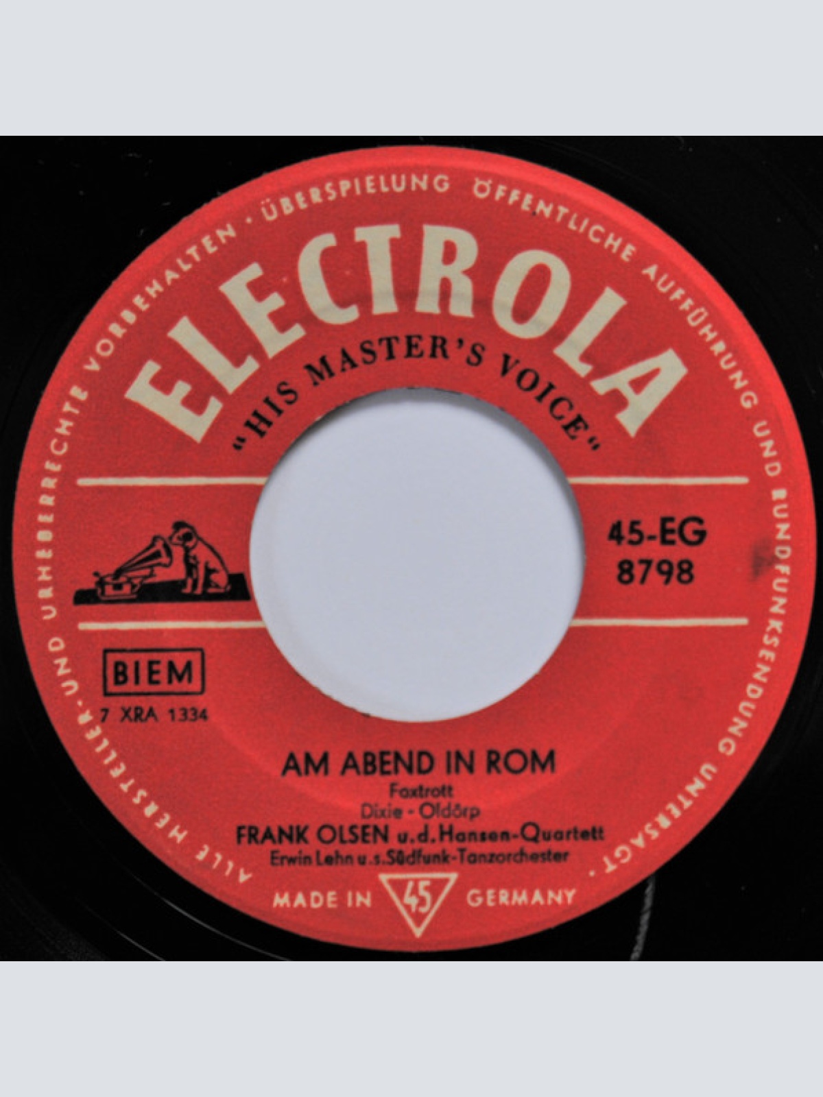 Vinyl / Frank Olsen (2) - Am Abend In Rom / Komm Mit Nach Mexico