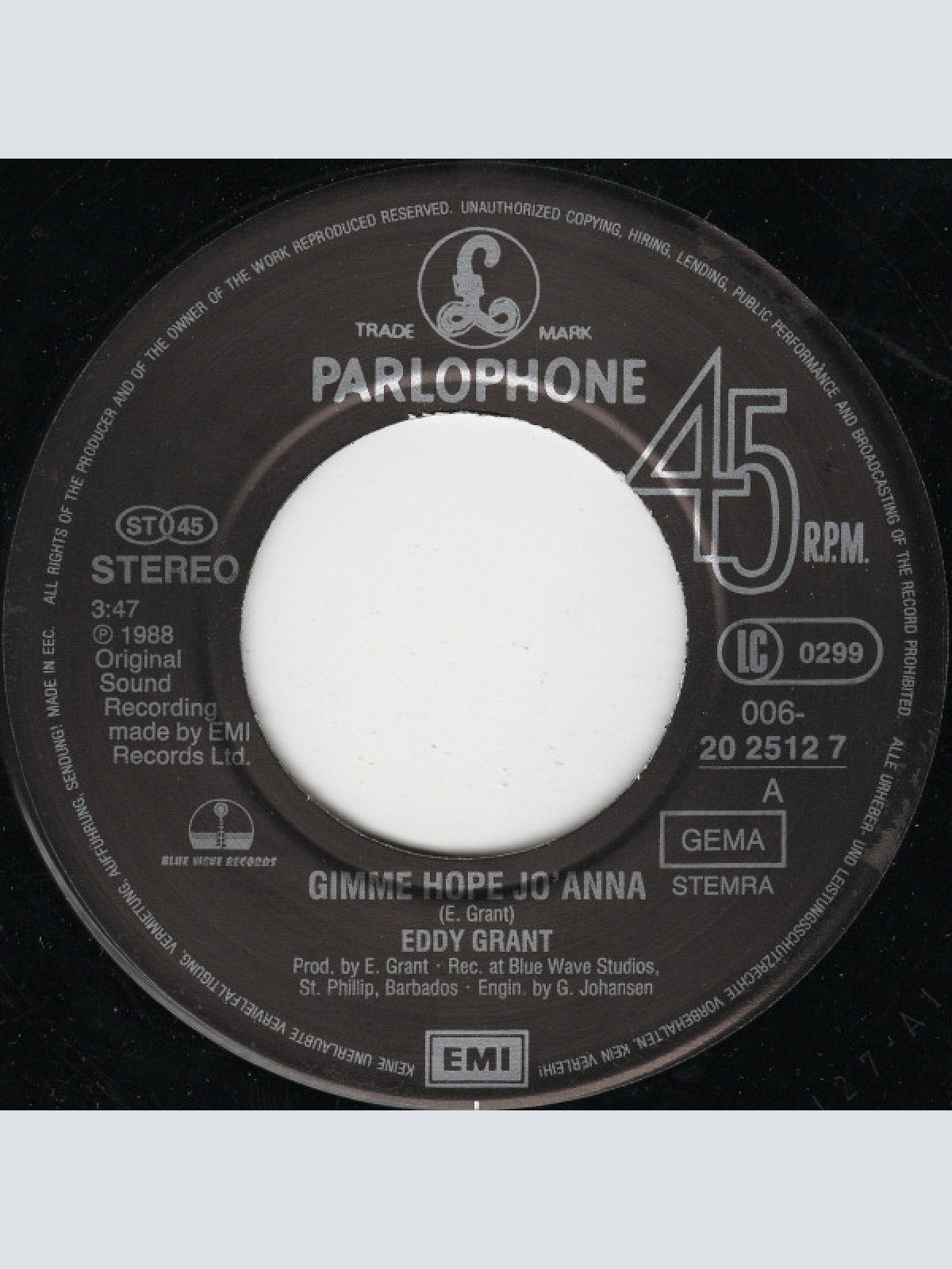 Vinyl / Eddy Grant - Gimme Hope Jo'Anna